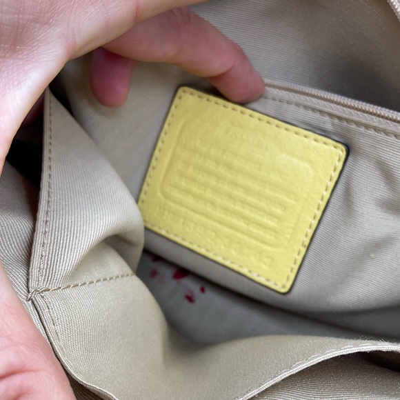 COACH BLEECKER MINI PRESTON LEMON YELLOW PEBBLED LEATHER SATCHEL - Picture 4 of 12